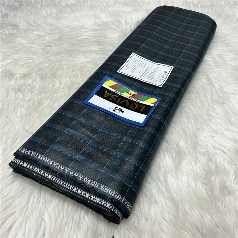 

5 Yards TR Material Cashmer Cloth African Men African Agbada Soft TR Fabric with High Quality for Senator wear Man Garment TX442