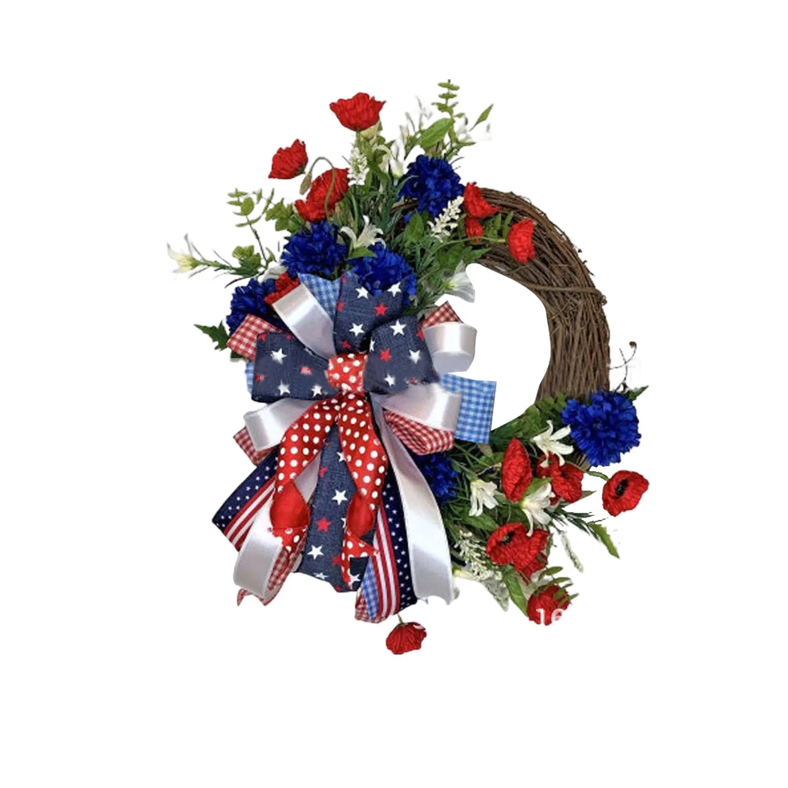 

Independence Day Flower Garlands Decorate Living Room Door To Welcome Guests 3 Christmas Wreaths