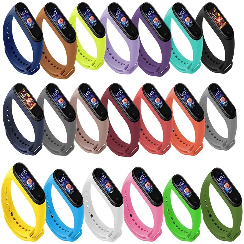 

Strap for Xiaomi Mi Band 6 5 4 3 Sport Wristband Silicone Bracelet Mi Band 3 Band6 5 replacement straps For mi band 4 watch band