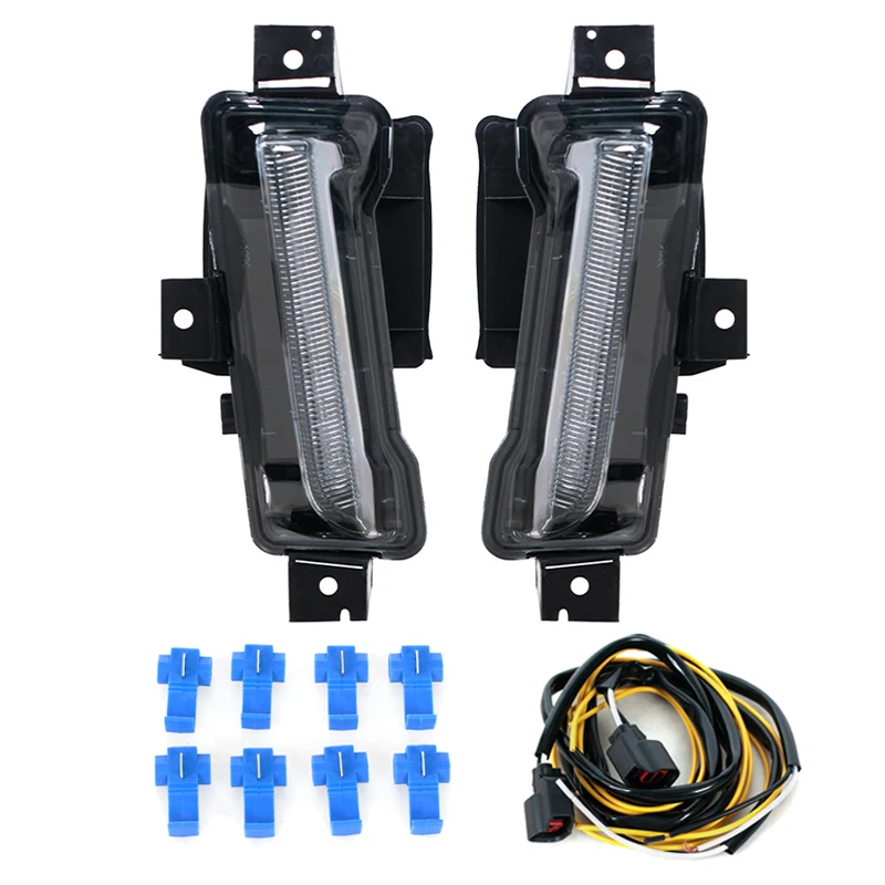 

Для Chevrolet Chevy Camaro ZL1 RS 1LT 2016 2017 2018 2019 DRL светодиодные дневные ходовые огни переднего бампера противотуманные фары дневного света