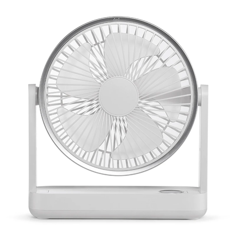 

Desktop Fan Digital Display USB Small Fan Rechargeable Long Battery Life Cooler Fan Silent Electric Fan 4 Speed Fan