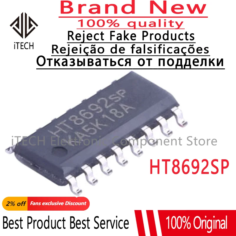 1 шт HT8692SP HT8692 SOP-16 100% оригинальный, новый 1 шт HT8692SP HT8692 SOP-16 100% оригинальный, новый