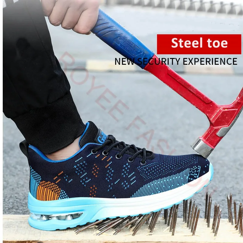 2023 рабочие защитные ботинки безопасные мужские защита от ударов анти-прокол