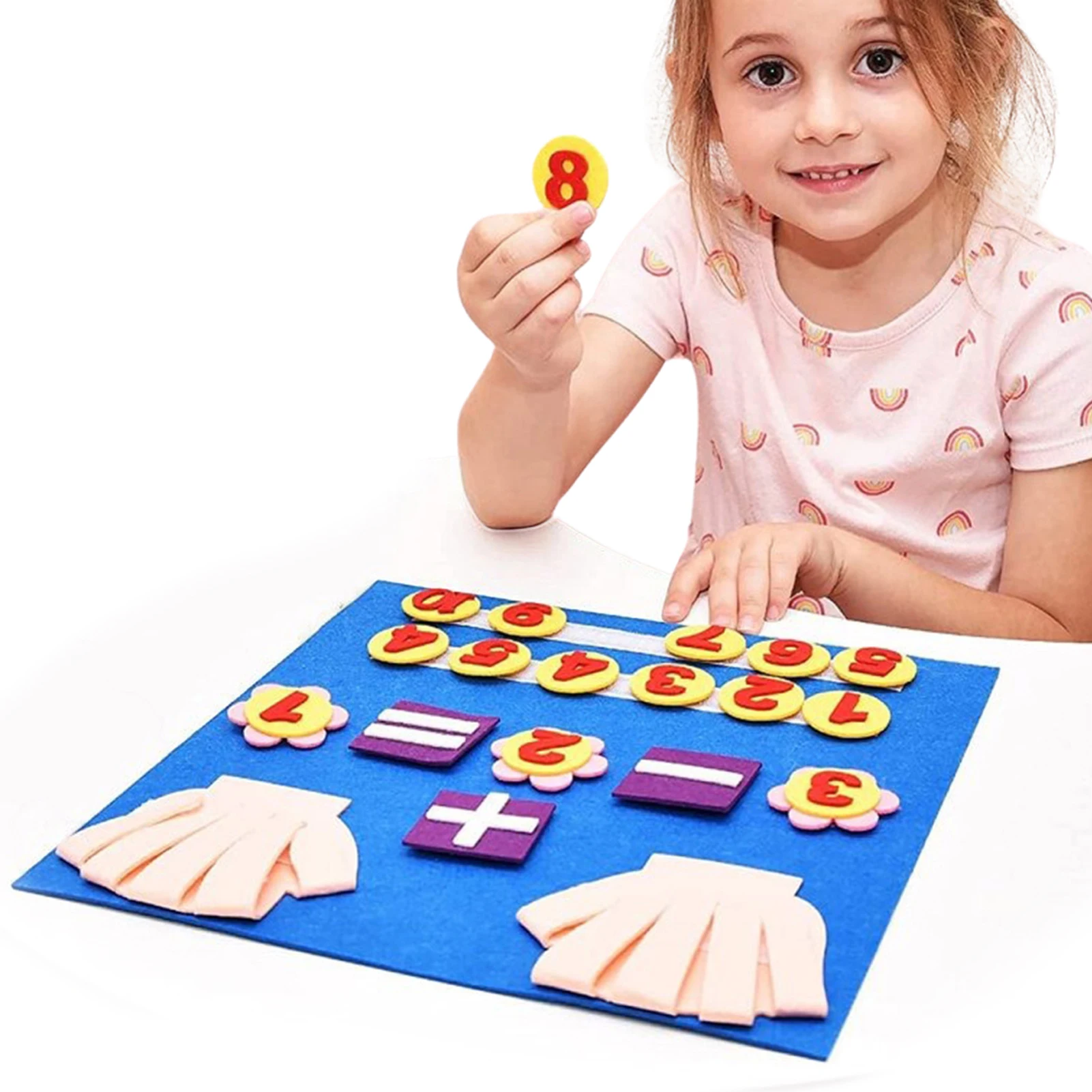 

Войлочная доска, игрушка для подсчета чисел пальцев, войлочная доска, подсчет чисел, игрушка для детского сада, цифры, Подсчетные игрушки, обучение