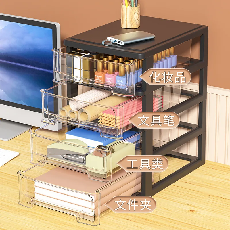 

Transparent Drawer Desktop Storage Box Office Desk Clutter Sorting Artifact Middle School Students Desk Stationery Box