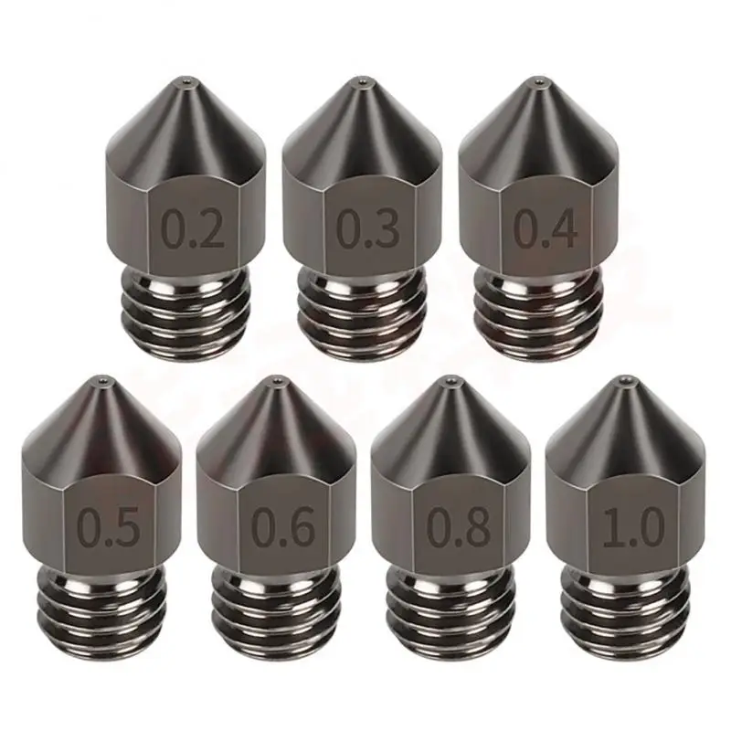 

New MK8 Brass Nozzle 0.2MM 0.3MM 0.4MM 0.5MM Extruder Print Head Nozzle For 1.75MM CR10 CR10S Ender-3 3D Printer Accessories