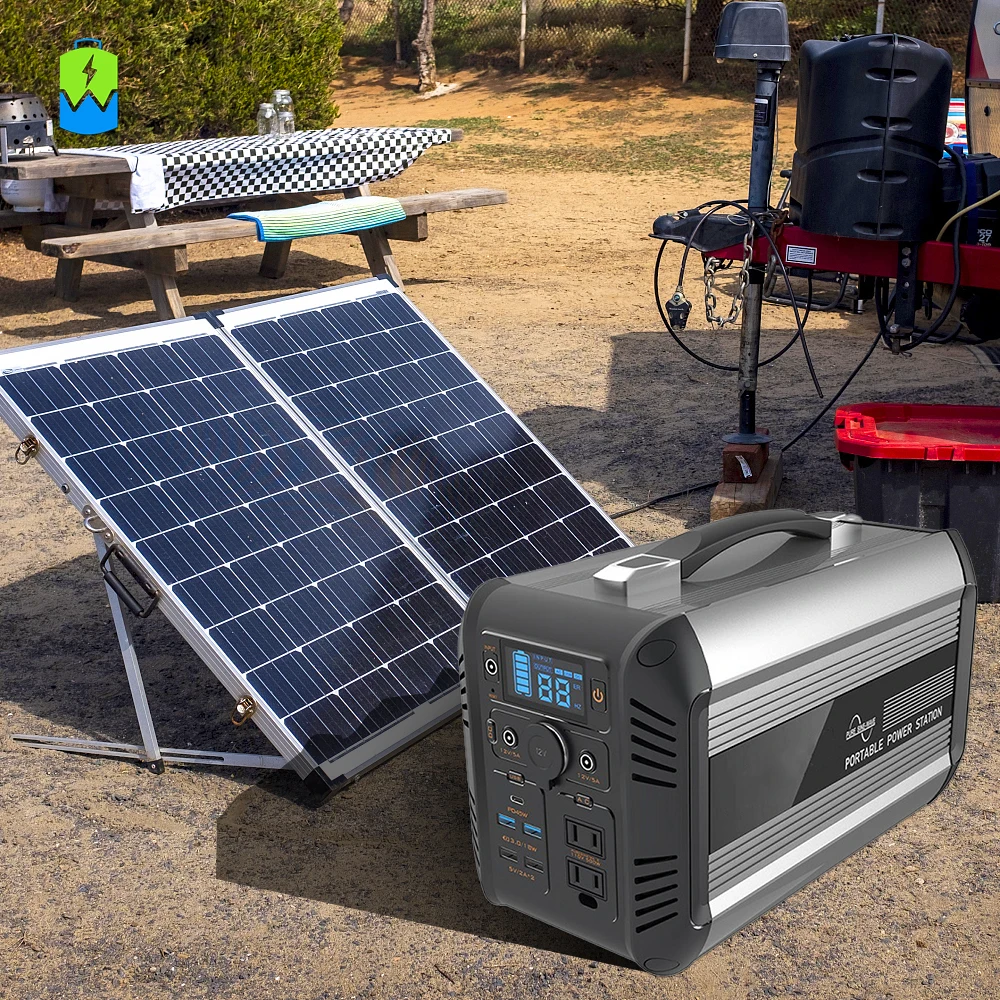 

Уличная портативная электростанция для кемпинга с солнечной панелью, Беспроводная портативная электростанция 2000 Вт, 1200 Вт, 500 Вт, портативная электростанция