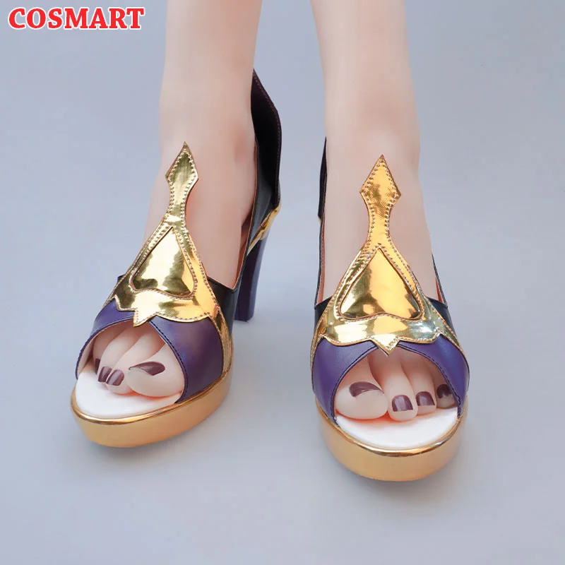 

COSMART Genshin Impact Yelan Shoes Cosplay High Heels Shoes Universal Combat Unisex Role Play Used Accessories