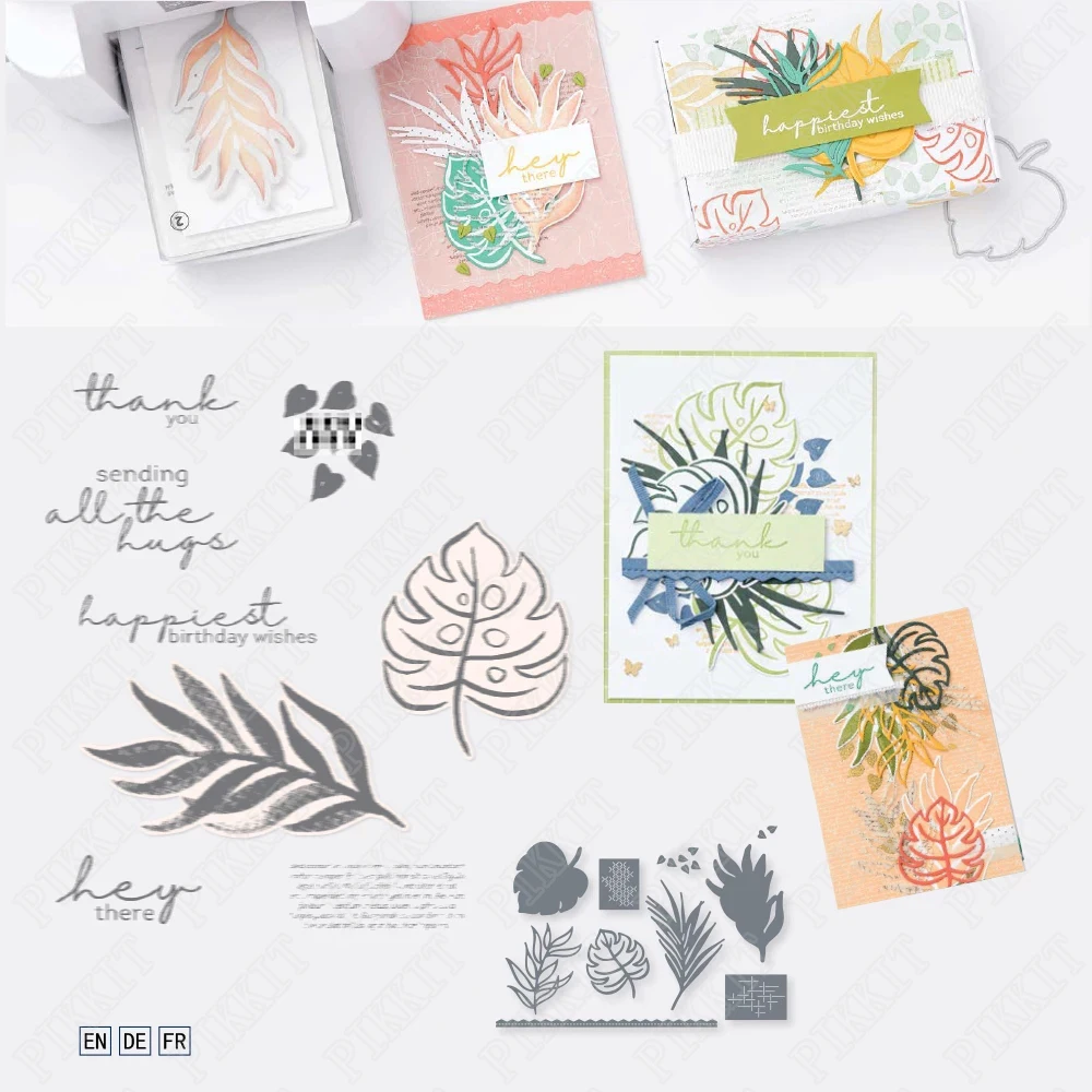 

Pretty Leaves Metal Cutting Dies Silicone Stamps Scrapbooking New Make Photo Album Card Diy Craft Supplies 2022 New Hot