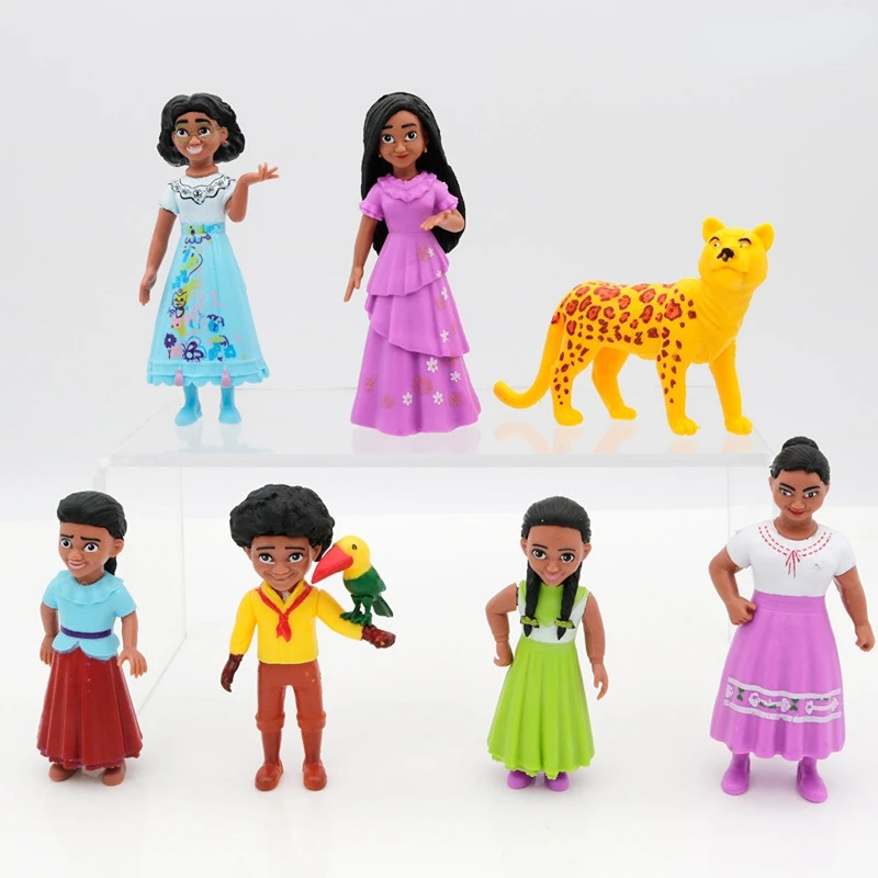 

Disney Anime Encanto Figures Casita Home Theme Madrigal Juliet Isabela Luisa PVC Doll Collection Model Toys Set Gift for Kids