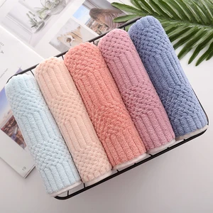 5pcs/lot Coral Fleece Face Towel Quick Drying Microfiber Towels Super Absorbent Bath Towel for Adult Soft Bathroom Terry Towels