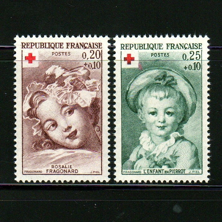 

2 шт./компл. новая французская почтовая печать 1962 фрагментная картина для девочек гравировка почтовые штампы MNH