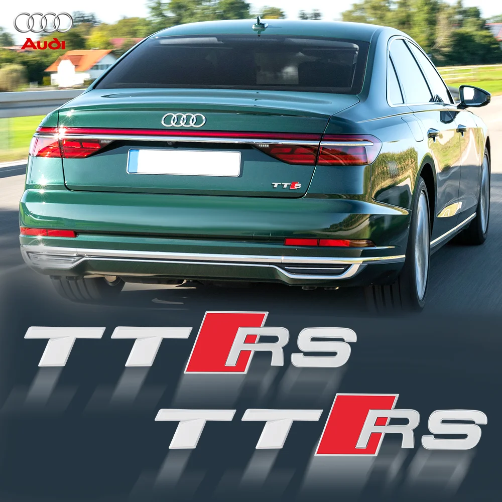 Фото 3D-эмблема ABS TTS TTRS, наклейка на задний багажник автомобиля, декоративный стикер-аксессуар для Audi S TT RS Sline A3 A4 B8 8P 8V B6 A5 A6 C7 RSQ3 №5