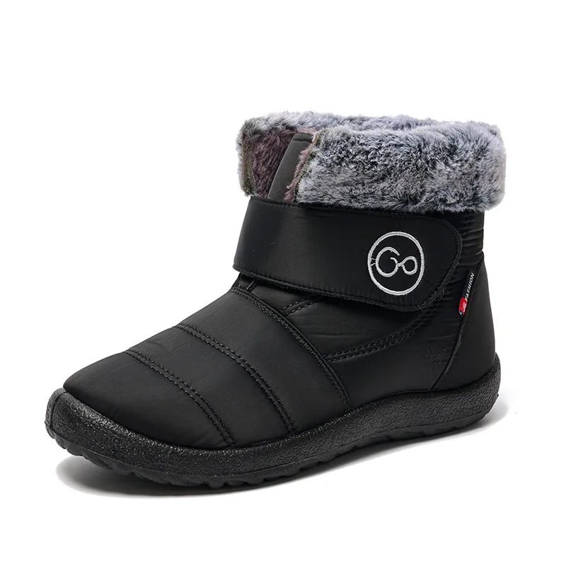

Snow Boots Women Plush Boots Ladies Waterproof Shoes Woman Zipper Shoes For Women Soft Comfortable Botas Mujer Winter Footwear