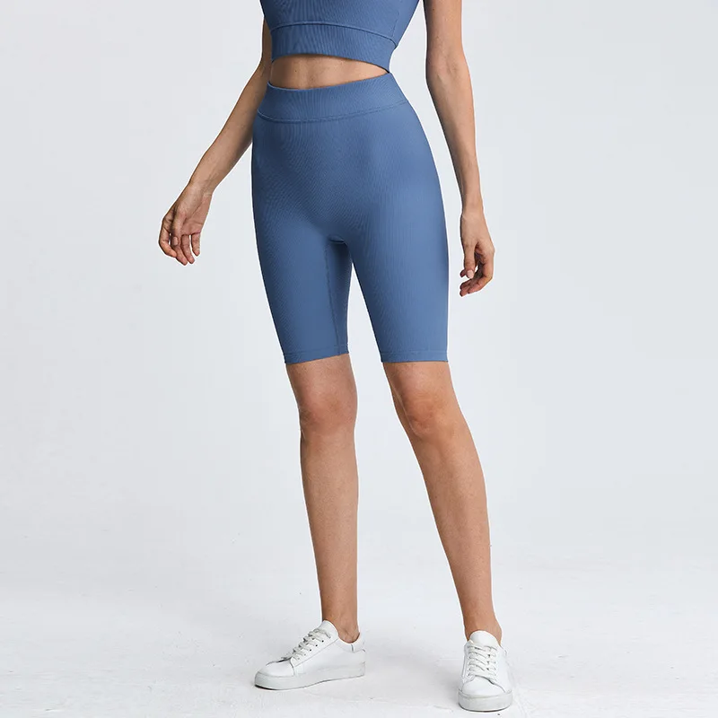 

Женские брюки для фитнеса в европейском и американском стиле, персиковые облегающие узкие брюки до середины бедер, спортивные шорты для бега и занятий йогой, 2223