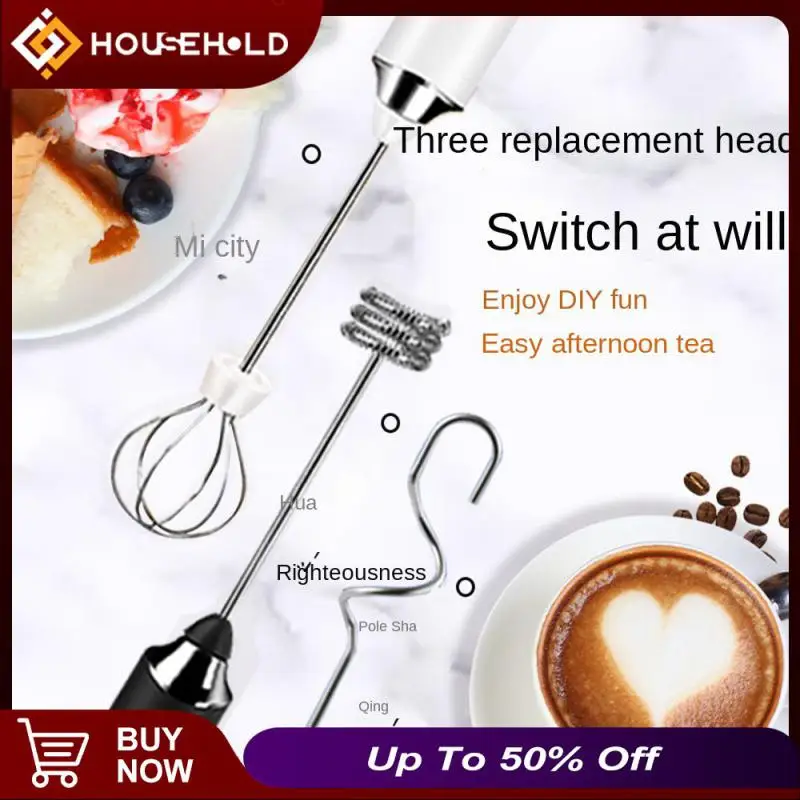 

With Bracket Portable Egg Beater Convenient Cappuccino Stirrer Wireless Coffee Milk Tea Blenders Kitchen Household Mini Electric