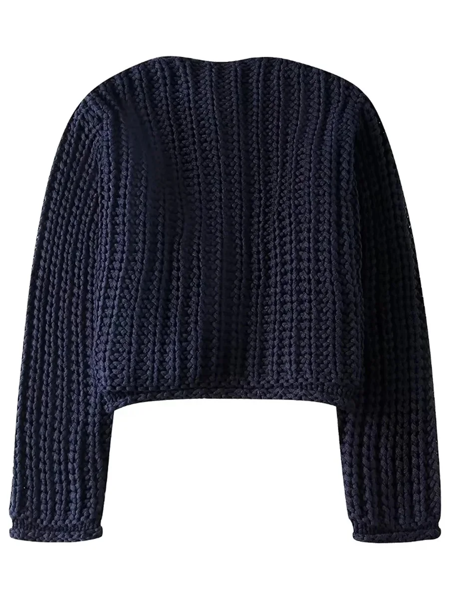 Women Fashion Cardigan Solid Color V-Neck Long Sleeve Sweater Button-Down Fall Casual Soft Knit Coat |