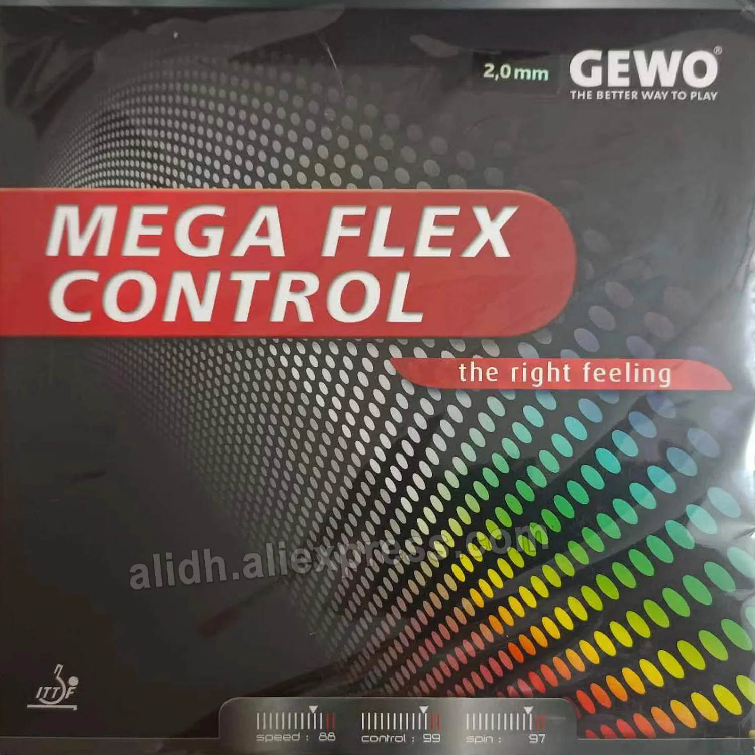 

Резина для настольного тенниса GEWO Mega Flex Control (сделано в Германии), оригинальная резина для пинг-понга GEWO MEGA FLEX CONTROL 2,0