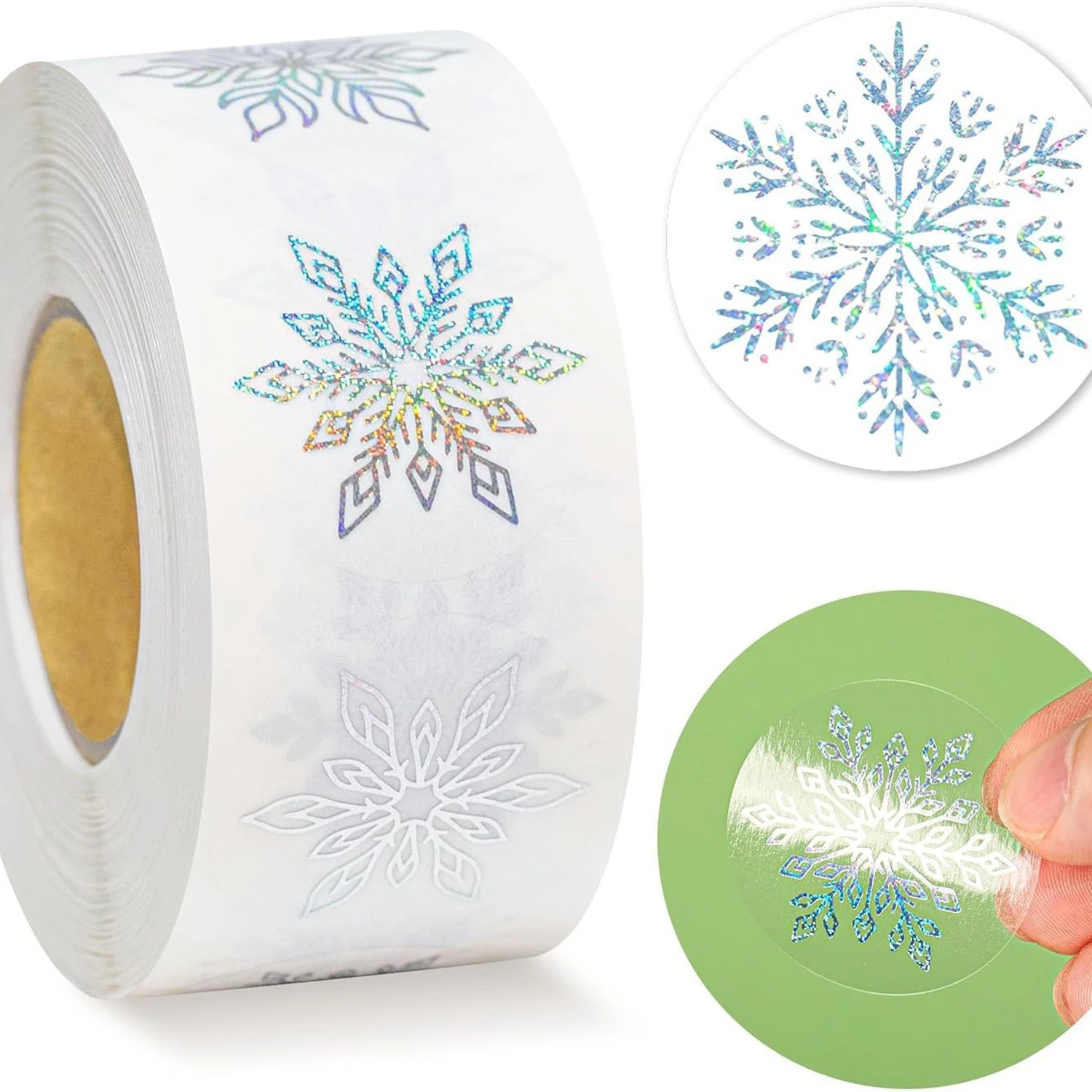 

Набор наклеек со снежинками 100-500 шт