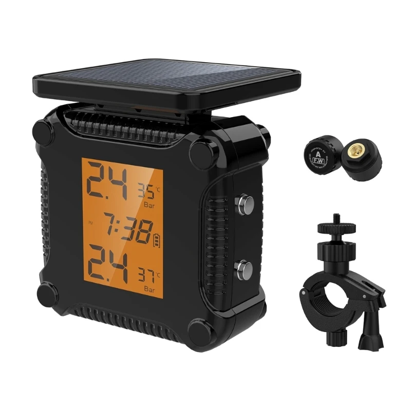 

Motorcycles TPMS Motor Tire Pressure Tyre Temperature Monitoring Alarm System