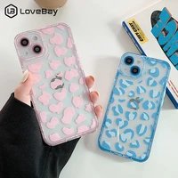 lovebay fashion leopard print pattern phone case for iphone 11 12 13 pro max x xr xs max 7 8 plus se20 clear soft tpu back cover