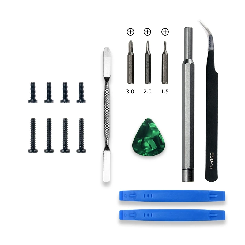 

Housing Screw Strap Kit For Steam Deck Backshell Screw And Phillips Screwdriver Tweezers Pry Bar Triangle Piece Tool Set