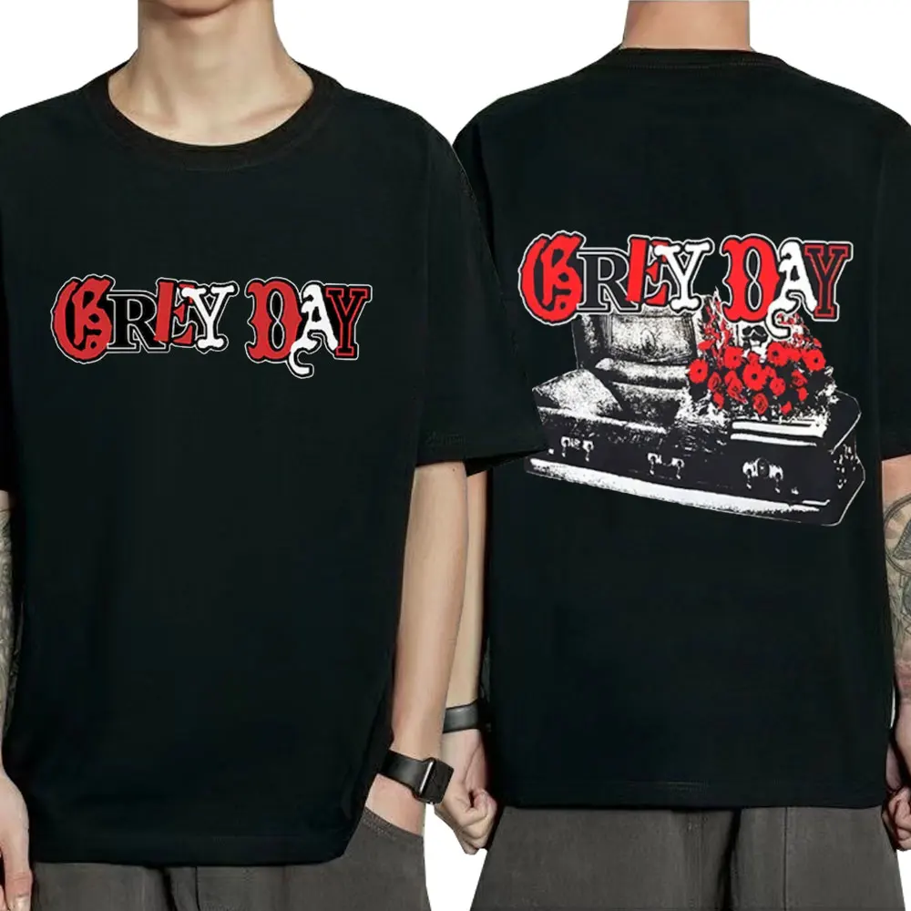 

Rapper $uicideboy$ Grey Day Tour T Shirt Streetwear Suicideboys Third Tour To Hell Oversized T-shirt Hip Hop Harajuku Tee Shirts