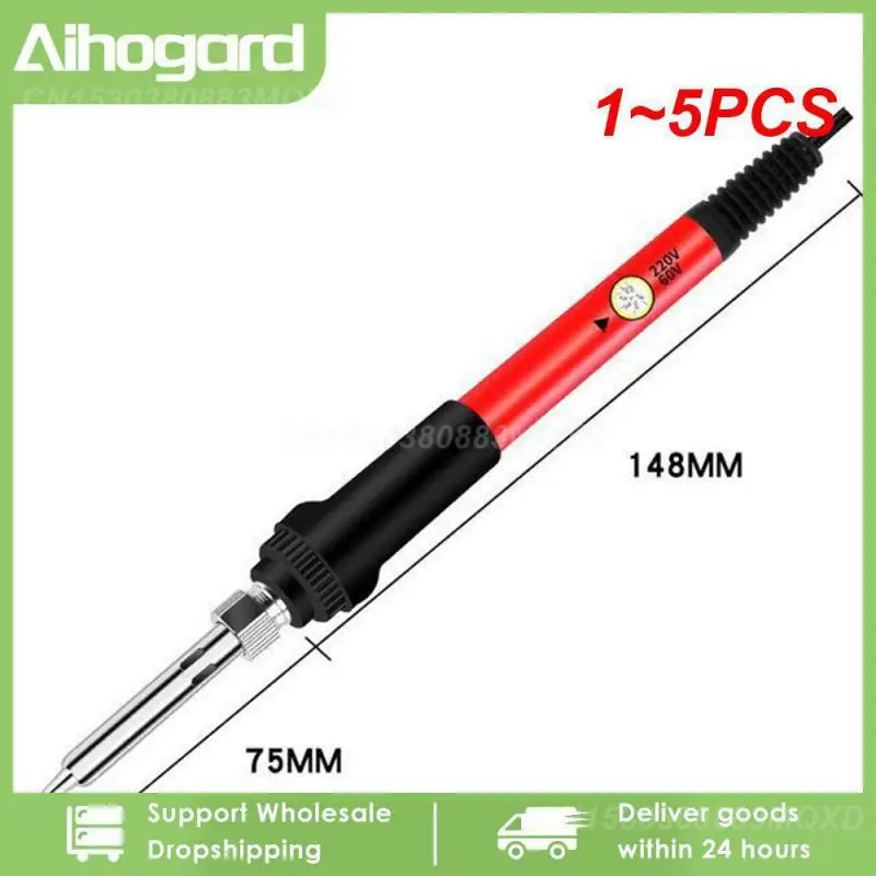 

1~5PCS New Adjustable Temperature Electric Soldering Iron 220V 110V 60W Welding Solder Rework Station Heat Pencil Tips Repair