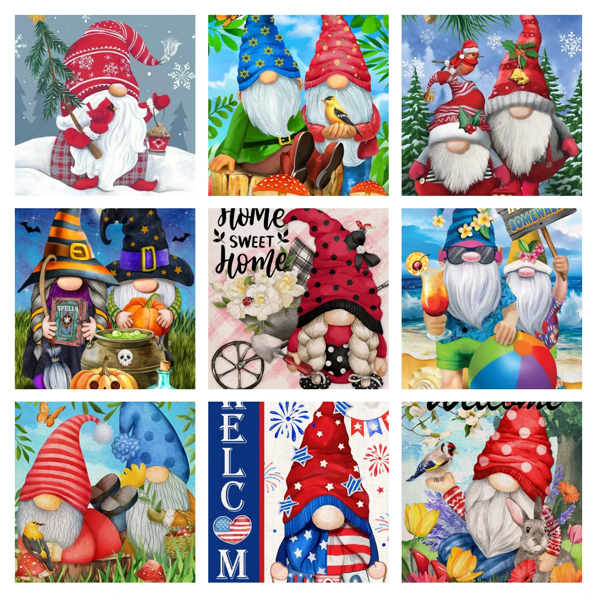 

Christmas Diamond Painting 5D DIY Full Drill Embroidery Mosaic Cartoon Cross Stitch Kits Home Wall Art Decoration Christmas Gift