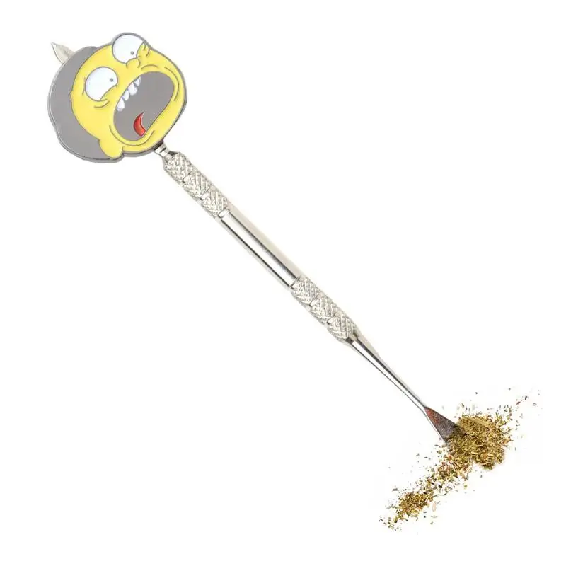 

Ложка для табака, мультяшный значок, палочка для очистки дыма и масла, инструмент для резьбы, длинная лопата, персонализированная металличе...