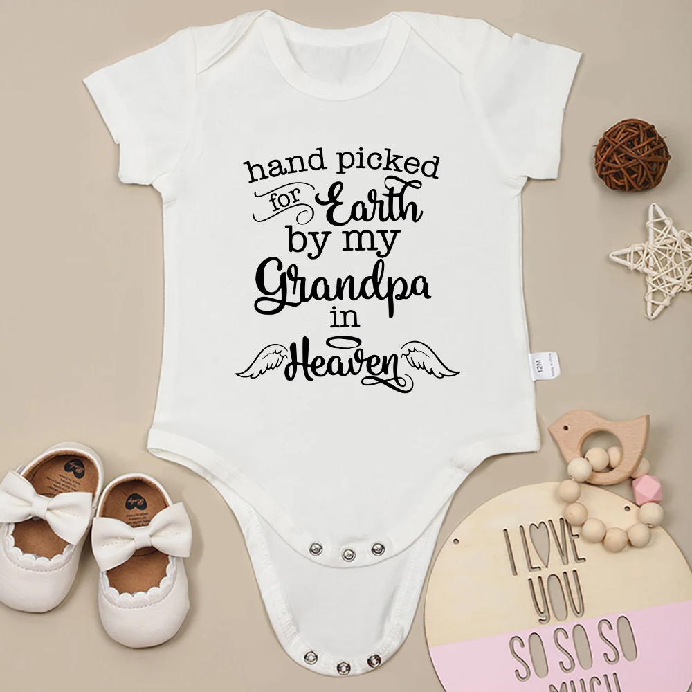 Хлопковый комбинезон для новорожденных с коротким рукавом и круглым вырезом