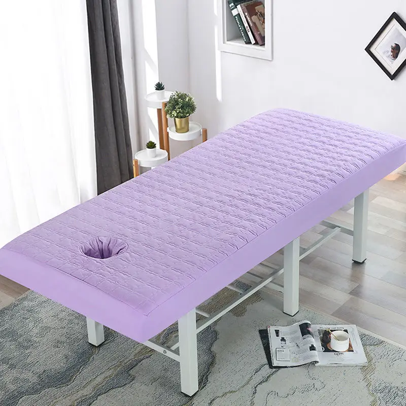 

190x80cm Solid Beauty Salon Massage Table Bed Sheet Beds Mattress Skin-Friendly Massage SPA Treatment Bed Cover with Hole