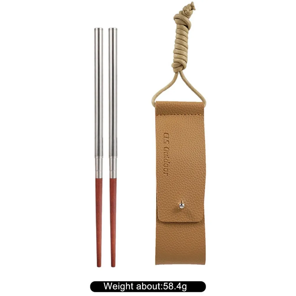 

2 pcs/Set Outdoor Camping Hiking Portable Folding Chopsticks BBQ Picnic Tableware