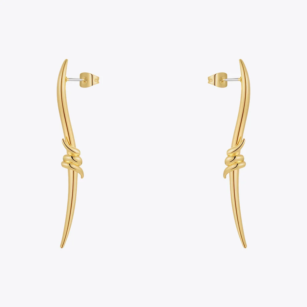 

ENFASHION Thorns Drop Earrings For Women Pendientes Mujer Gold Color Plant Earings Piercing Fashion Jewelry Christmas E221461