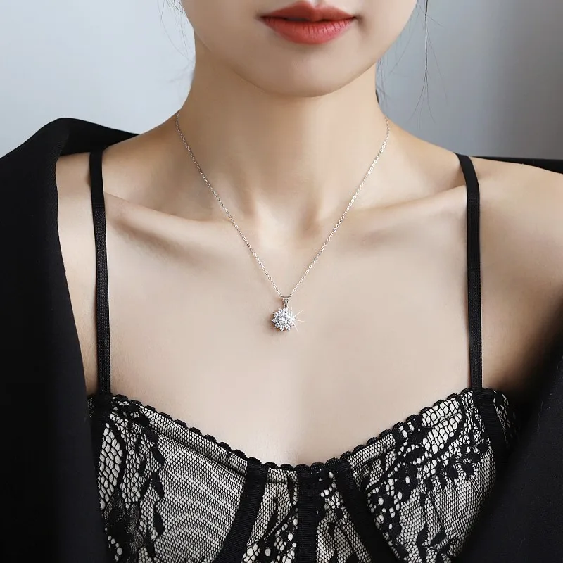 HK0007 Lefei модные роскошные 1CT классические белые муассанитовые ожерелья с