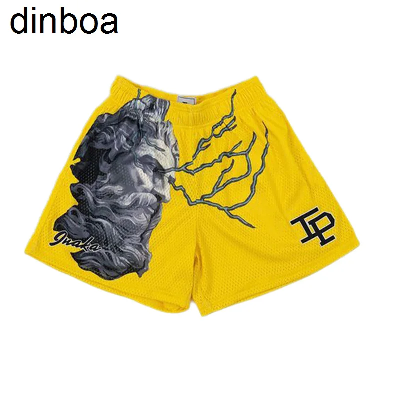 

Dinboa- Shorts 2022 Summer Gym Men Women Running Sports Basketball Fitness Pants Mesh Fast Dry Homme Breathable Trend Shorts