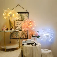 led feather night light decorative atmosphere light with feathers remote control table lamp for nursery girls bedroom wedding