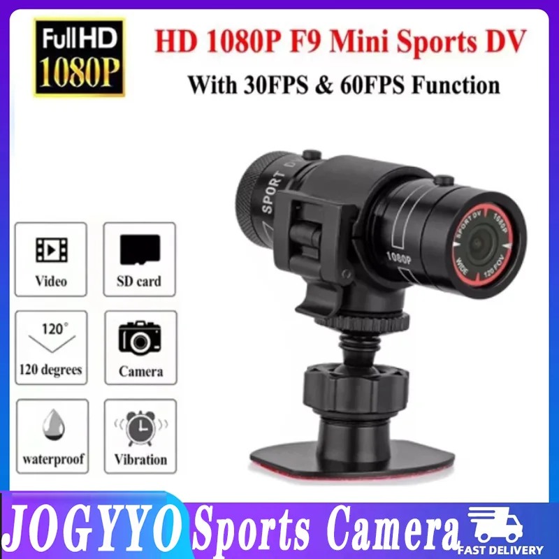 

Спортивная Экшн-камера F9 1080P HD для горного велосипеда, мотоцикла, шлема, водонепроницаемая автомобильная видеокамера DV, автомобильный видео...