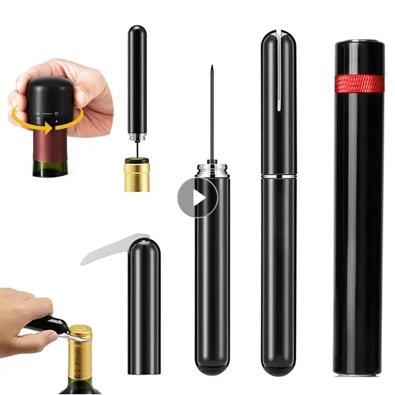 Air Pressure Pump Wine Bottle Opener Portable Stainless Steel Pin Easy Cork Remover Corkscrew for Home Party Wine Lovers Tools