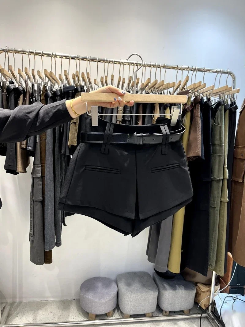 Y2K 2024 летний Спайс Стиль Высокая талия тонкий пояс полуюбка дизайн Асимметричный