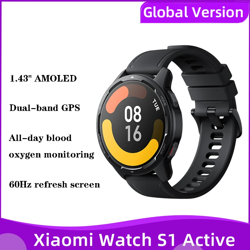 

Global Version Xiaomi Watch S1 Active Smart Watch GPS 470mAh 1.43 AMOLED Display Bluetooth 5.2 Heart Rate Sensor Blood Oxygen