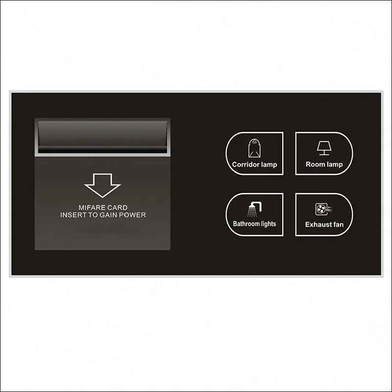 Black Color Double Touch Light Control DND Energy Saving Switch