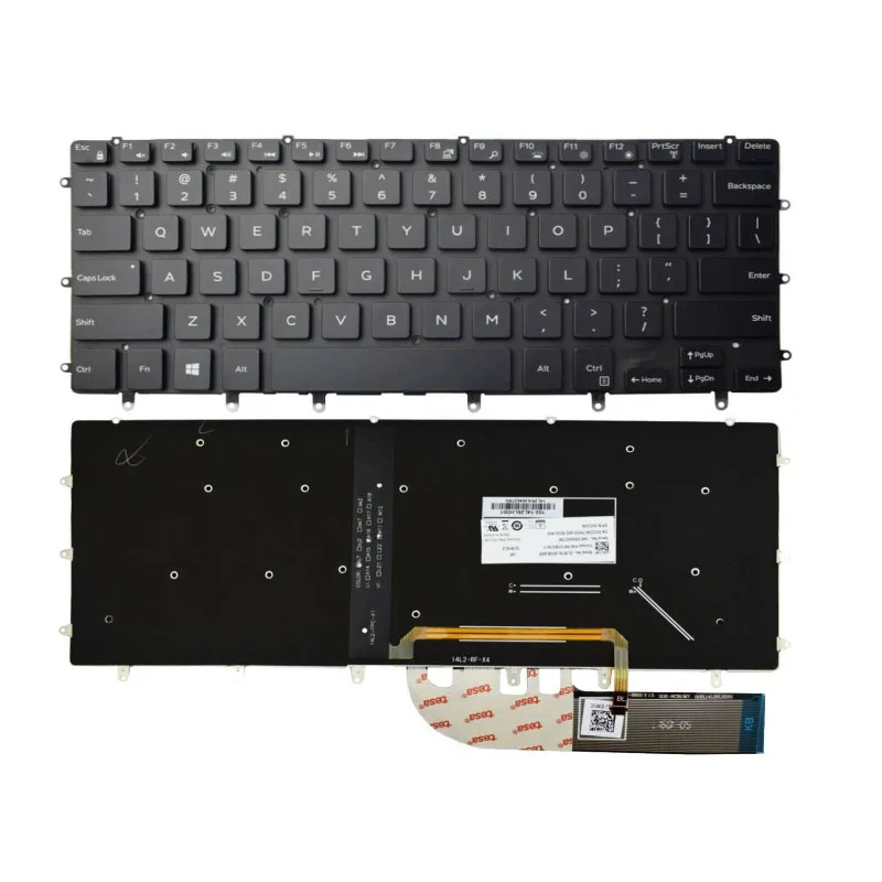 

NEW US Spanish French For Dell XPS 15 7590 9550 9560 9570 Laptop Keyboard Blackit Black NO Frame