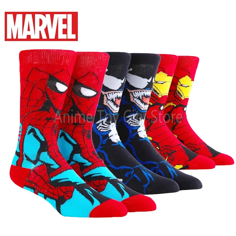 

Spiderman Men's Socks Long Sock Men Women's Knee-High Couples Cosplay Sock Personality Hip Hop Harajuku Funny Sock for Woman