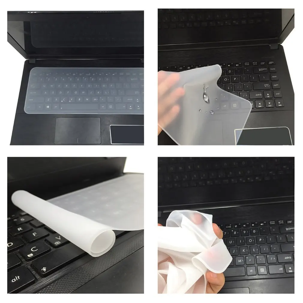 

Универсальный чехол для клавиатуры ноутбука, Защитная пленка для клавиатуры ноутбука от 13 до 17 дюймов, водонепроницаемый пыленепроницаемы...