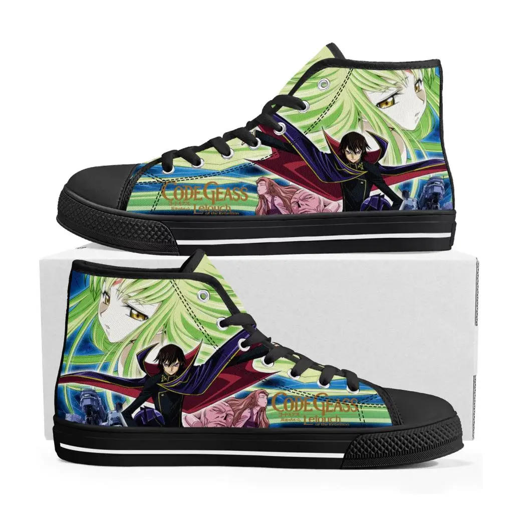 

Code Geass Lelouch Lamperouge High Top Sneakers Mens Womens Teenager High Quality Canvas Sneaker Casual Couple Shoes Custom Shoe