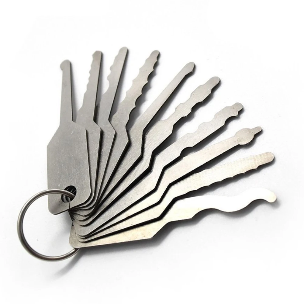 

Jiggler Keys 10 Pieces Set Are Made From Stainless Steel For Locksmith