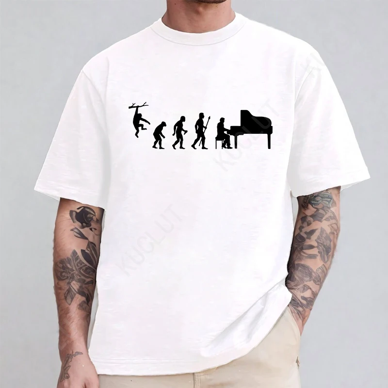 Футболка мужская летняя футболка Evolution Piano Player Pianist забавные мужские топы модные