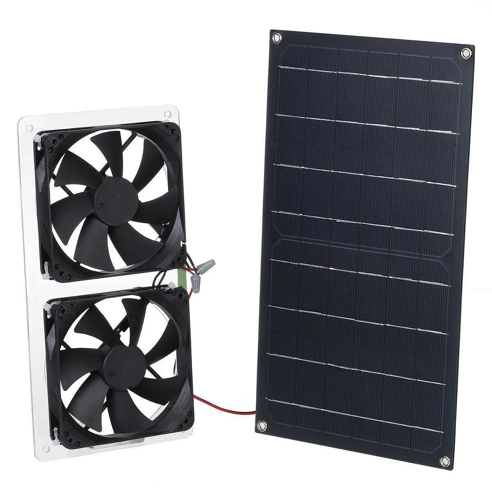 

100W Solar Panel Powered Ventilator Fan Portable Solar Exhaust Fan for Home Office Outdoor Dog Chicken House