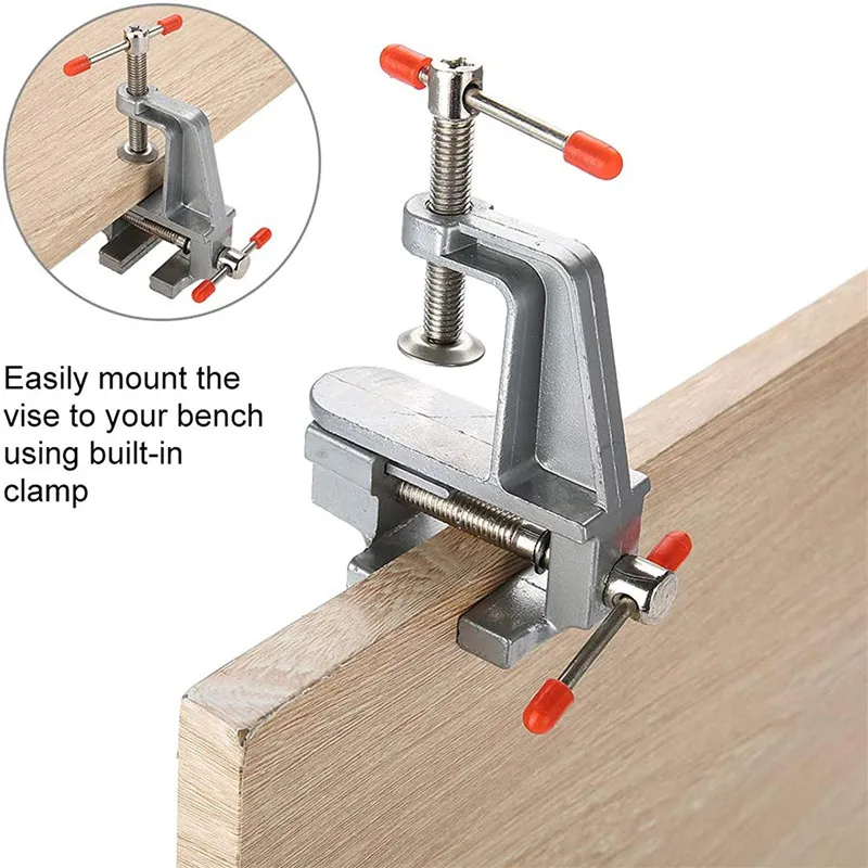 

Mini Bench Vise Muliti-Funcational Table Screw Vise Aluminium Alloy 30mm Table Bench Clamp Vise For DIY Craft Mold Fixed Repair